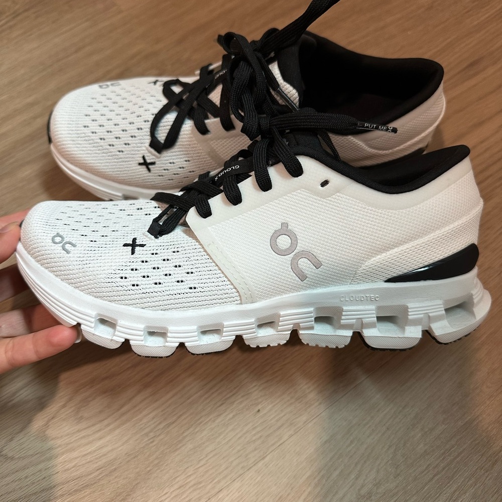 On Running Cloudtec White and Black Shoes